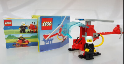 Lego Town 6531 Flame Chase Feuerwehr Löschhubschrauber 1991 Classic Vintage