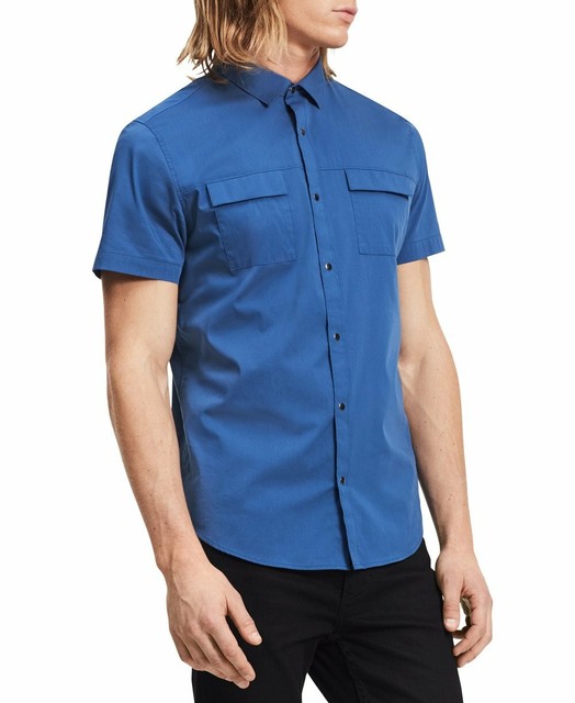calvin klein short sleeve button down