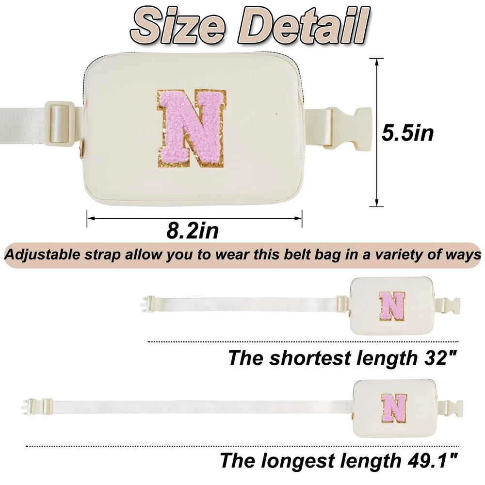 Personalized Belt Bag for Women Girls - Fashion Mini Waist Packs with Adjusta...