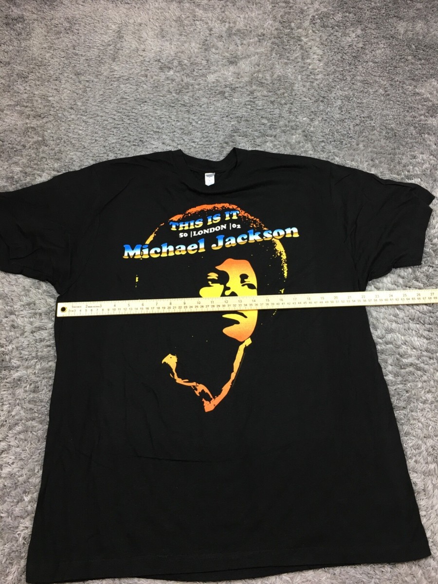 Michael Jackson Shirt XL This Is It London 02 NWOT Deadstock VTG