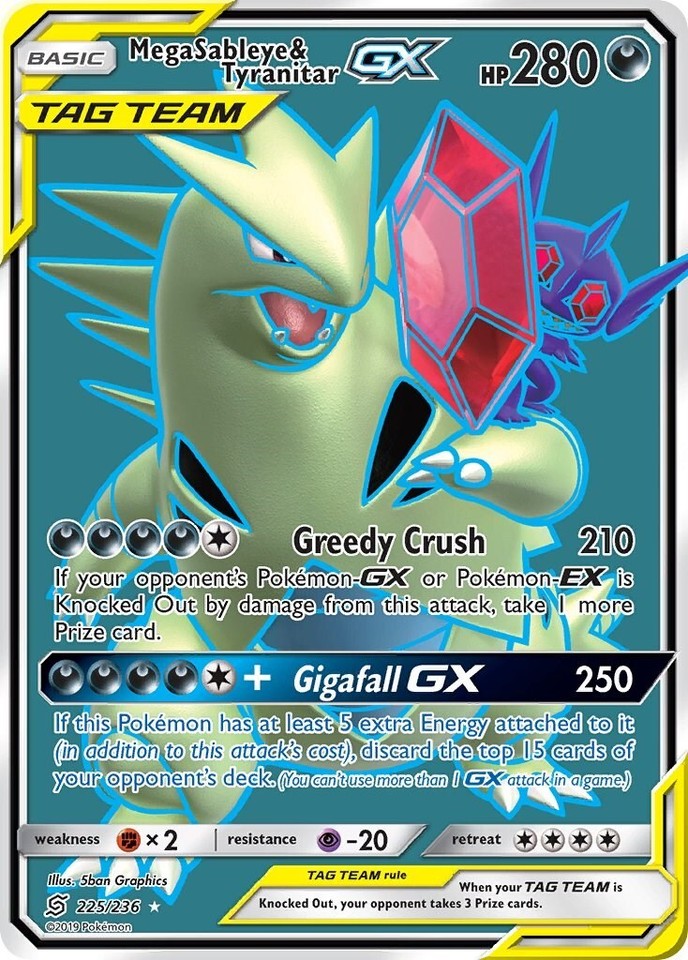 Mega Sableye & Tyranitar GX 225/236 Sm-Unified Minds for sale | eBay