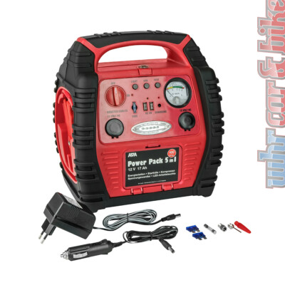 12V Power Pack Starthilfe APA Stromquelle Spannungswandler & 18 bar Kompressor 