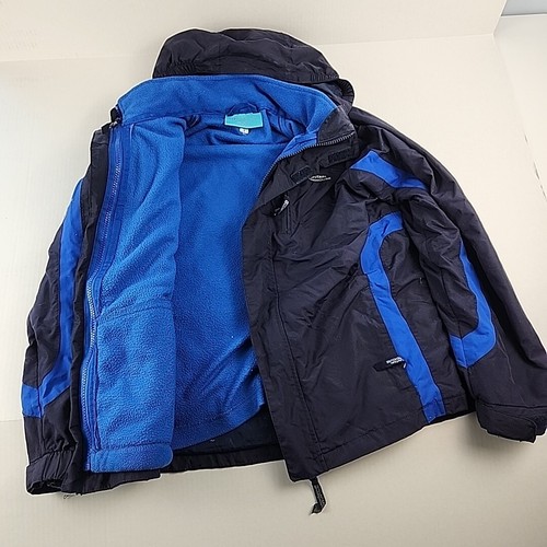 Mountain Warehouse Jacket Kids Blue 3 In 1 Water Resistant Fleeze, Hood,Sz 11-12 - Picture 5 of 15