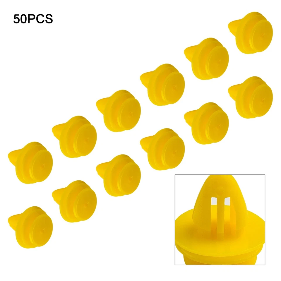 For Volvo S80 S40 S60 C30 C70 Panel Clips Kit Replacement Yellow 50Pcs - Imagem 2 de 4