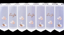 Kaffee Küchengardine Scheibengardine 100 x 43 cm Bohnen Bistrogardine Angebot