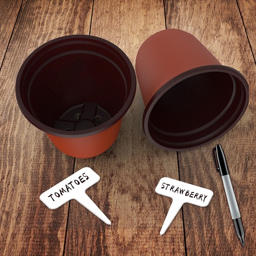 Max 500 PCS Plastic Plant Flower Pot Nursery Seedlings Pot Container With Labels - Picture 7 of 35