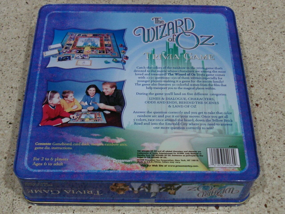 NIB Pressman The Wizard Of Oz Trivia Board Game in Collectible Tin - Image 3 of 3