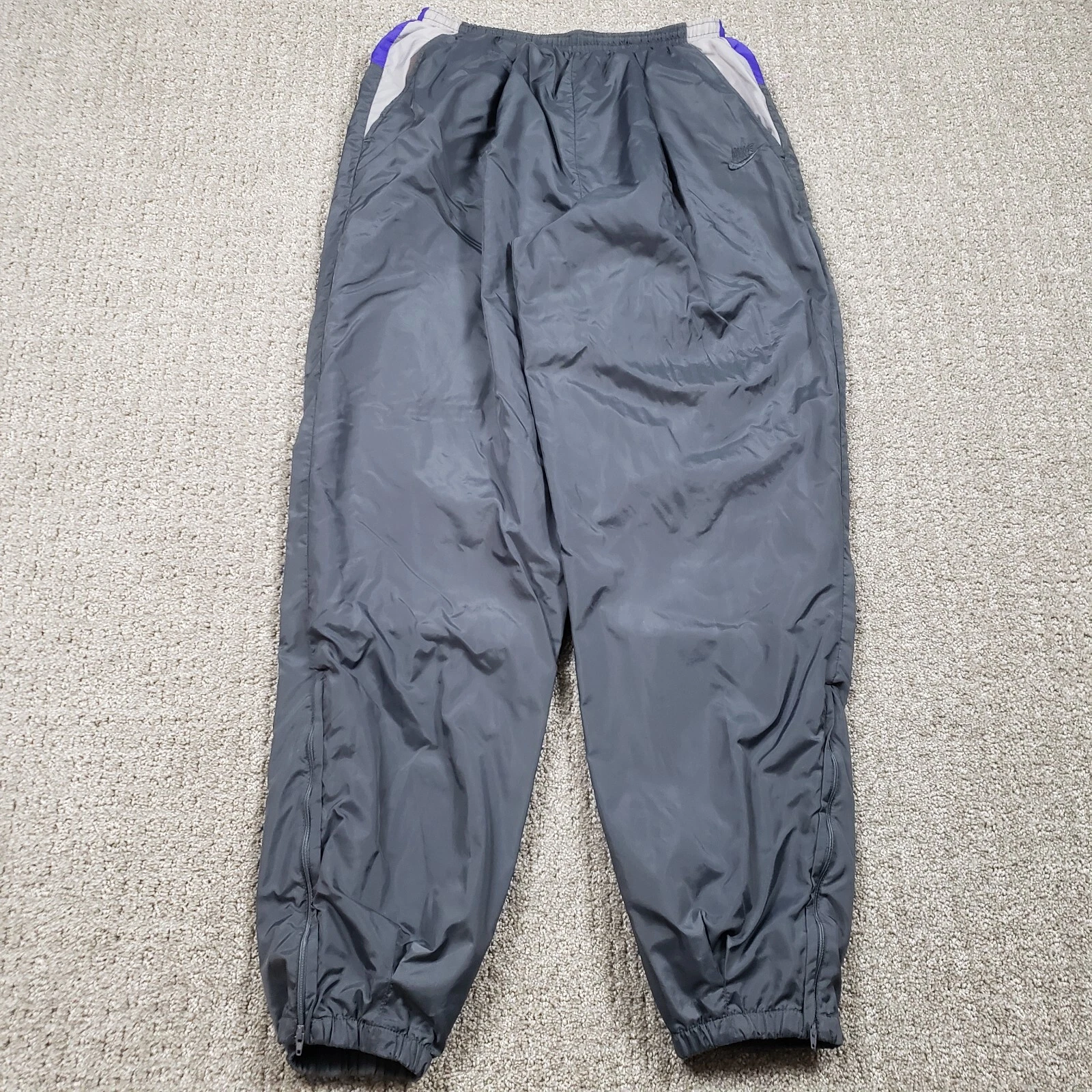 Vintage Nike Windbreaker Pants Mens Large Gray Track Parachute Rare 80s 90s