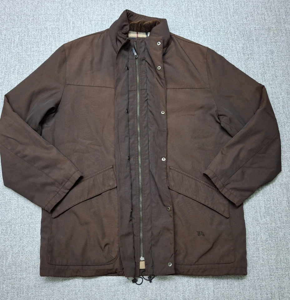 Burberry London Coat Men's Winter Jacket Wool Lining Overcoat Brown Size 54/XL - Image 4 of 4