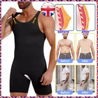 Mens Shapewear Tummy Control Full Body Shaper Slimming Bodysuit Compression Tank