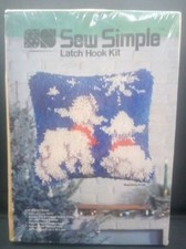 Sew Simple Latch Hook Kit H108 WATCHING 12"x12" NEW FACTORY SEALED