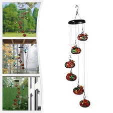 Red Hummingbird Feeders Outdoors Hanging Bird Feeders With 6 Glass Balls