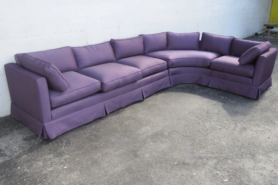 Sofá largo seccional moderno vintage de dos partes 5913 Foto 2 de 4