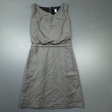 J.Crew Wool Sheath Dress Women’s 2 Gray Sleeveless Career Work Lined