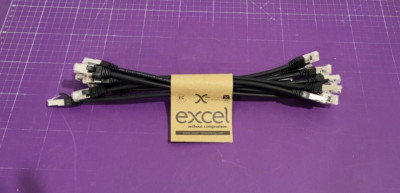 10Stk (1Stk/3,3eur) Excel Cable 101-136-10 Cat6A 0.3m LSOH Patch Lead _0.2_5