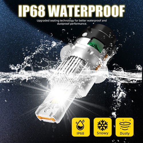 D2S D2R D2C LED Headlight Bulbs 6000K 20000LM Conversion Kit Replace HID Xenon - Picture 6 of 14
