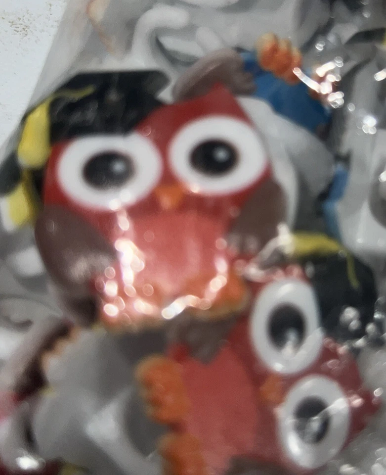 Panadería Artesanía #G-13112 Graduación Búho Surtido Cupcake Anillos Nueva Bolsa de 144 Foto 2 de 4