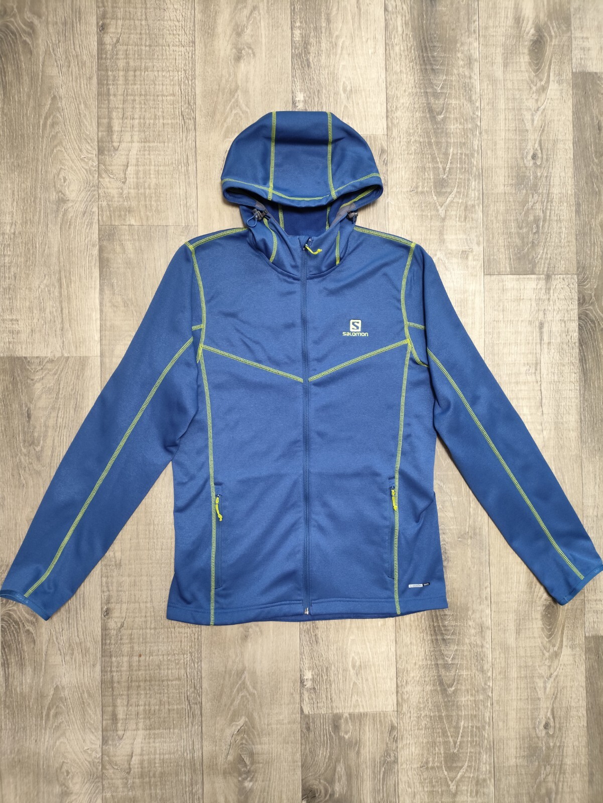 Salomon Advanced Skin Giacca da Pista con Cappuccio SoftShell Blu Full Zip Uomo Taglia S