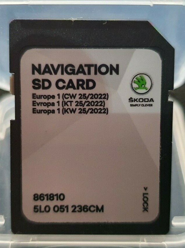 Original Skoda Amundsen 2 SD Karte MIB 2 Navigation Octavia Yeti Superb
