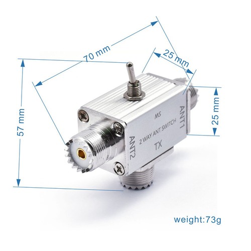 2-drożny przełącznik koncentryczny anteny CB / HAM 1-30 MHz opcjonalny adapter złącza SO239 / BNC - Zdjęcie 10 z 19