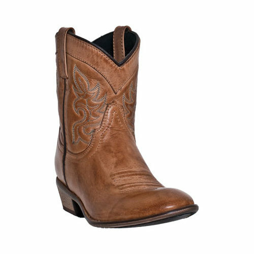 low leather cowboy boots