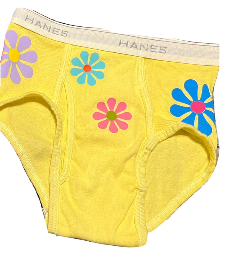 Men's Hanes Underwear Briefs: Retro Flowers/Lemon Yellow | eBay