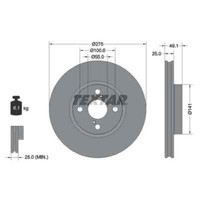 Textar 2X Bremsscheibe 92126003
