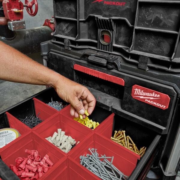 Milwaukee 4932480623 Black PACKOUT Cabinet & 2x 4932472129 Milwaukee 4932480623 Black PACKOUT Cabinet & 2x 4932472129