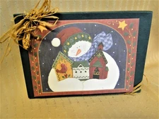 NEW Box 20 DEB STRAIN Saltbox Illustrations SNOWMAN & BIRDHOUSES Christmas Cards
