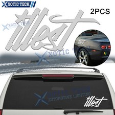 2x Premium Vinyl Weather Resistant Sporty Racing Fatlace Illest Logo Stickers