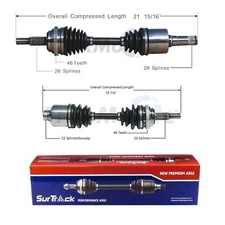 SurTrack Pair Set of 2 Front CV Axle Shafts For Chrysler PT Cruiser Turbocharged