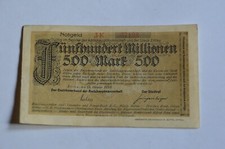 500 Million Mark Zittau 1923 Inflation Notgeld 