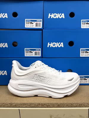 Hoka One One Bondi 9 White 1162011-WWH Mens Running Sneaker New | eBay