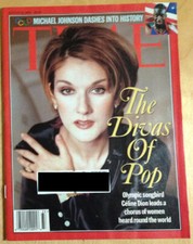 Celine Dion Cover TIME magazine August 12, 1996 The Divas of Pop