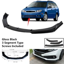 Add-on Universal Fit For Ford Focus 2000-2007 Front Bumper Lip Spoiler Trim