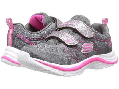 SKECHERS ECSTATIX WUNDERSPARK 80429 Girl/'s Toddler Silver//Pink Sneaker Shoes New