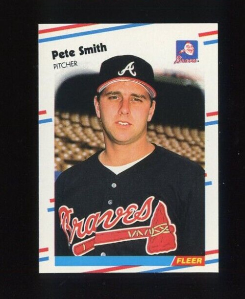 1988 FLEER UPDATE GLOSSY #U-73 PETE SMITH ROOKIE RC ATLANTA BRAVES