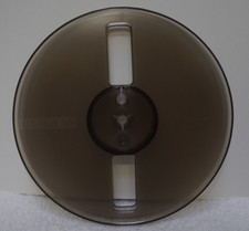 AMPEX SMOKED GRAY PLASTIC 7" inch TAKE-UP REEL for 4-track 3.75 ips 7.5 ips