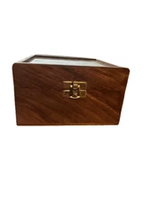 Nautical Marine time Brass Pocket Sextant  Antique Finish With Wooden Box 