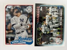 (2) 2024 Topps Series 1 1989 #89B-31 Aaron Judge + New York Yankees #301