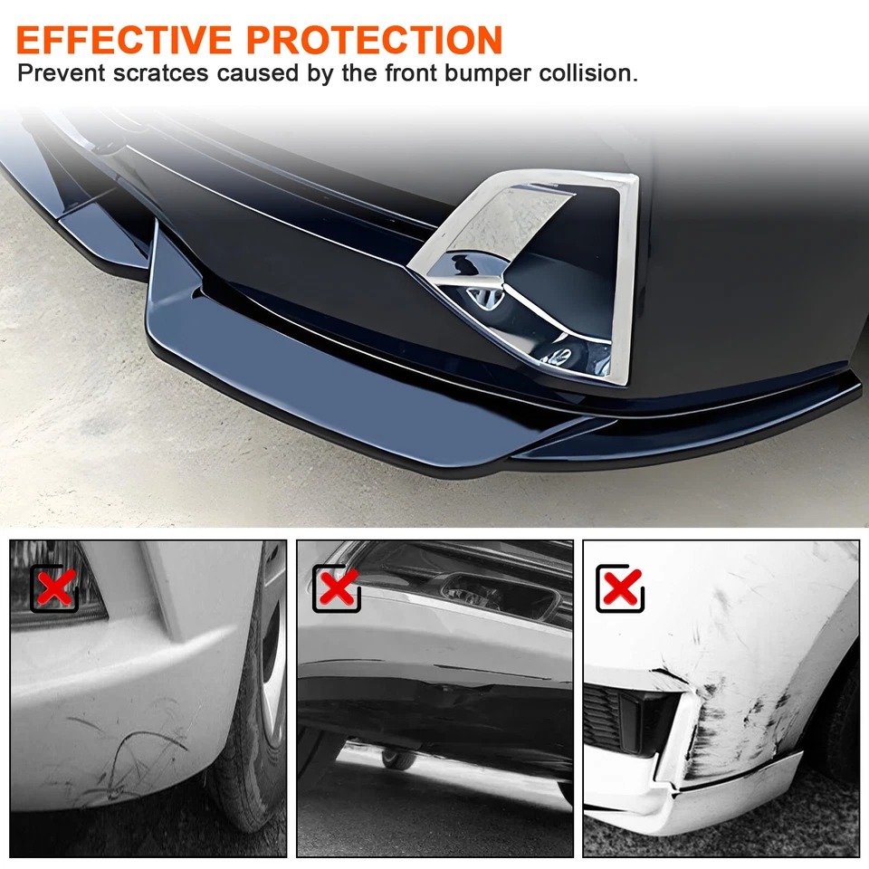 Front Bumper Lip for 2021+ BMW G30 G31 530i 540i 530e Base Sedan Glossy Black Foto 4 de 4