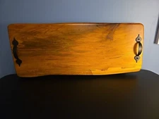 Beautiful Handmade Red Cedar Charcuterie Cheese Board Epoxy Accent Metal Handles