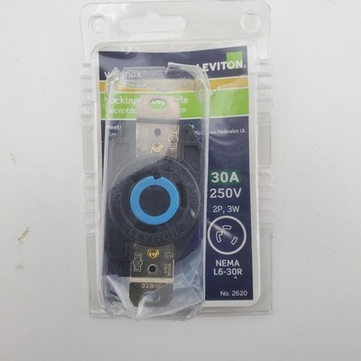 Leviton V-0-MAX 30A 125/250V Industrial Grade Locking Flush Receptacles