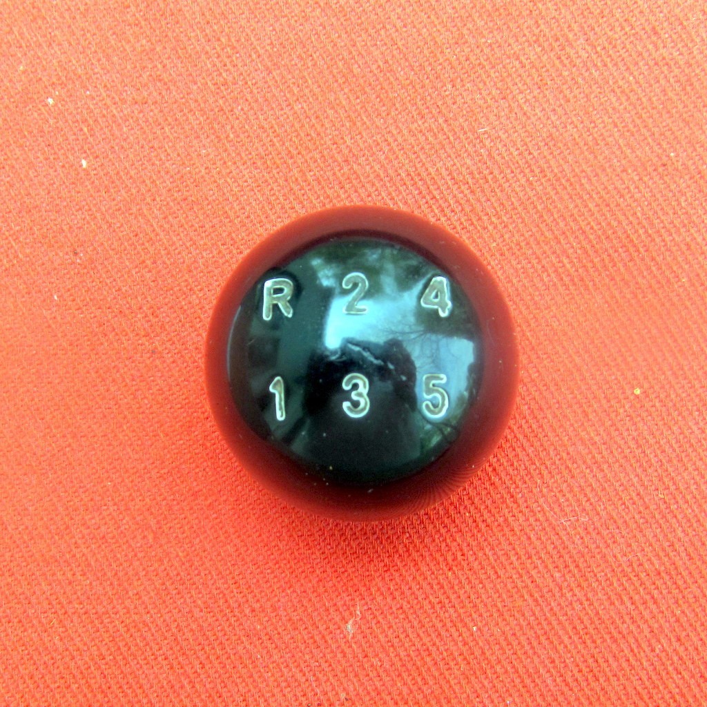 Vtg. Original Ferrari Dog-Leg 5 -Speed Shift Knob 42-43MM Dia.  Engraved #'s /R