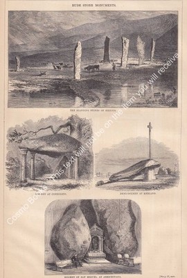 1872 : RUDE STONE MONUMENTS; STENNIS, CONFOLENS, KERLAND, ARRICHINAGA. AN ORIGIN