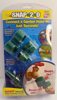 AS SEEN ON TV - SNAP 2-0 Connect Garden Hose In Sec +BONUS Water Pressure Nozzle