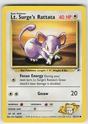 Lt. Surge's Rattata 82/132 Gym Heroes