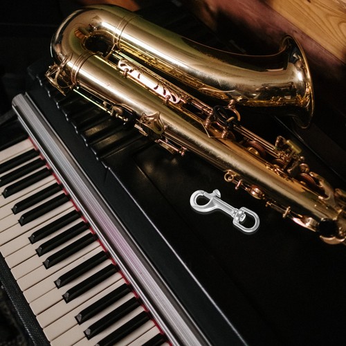 Saxophone Strap Hook Stainless Steel Swivel Tenor Accessories Spring Snap - Picture 2 of 12