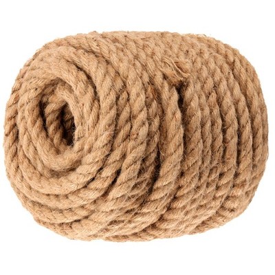 Juteseil 20 m x 12 mm, natürliches Juteseil, 4Strängiges Gedrehtes Juteseil, ...