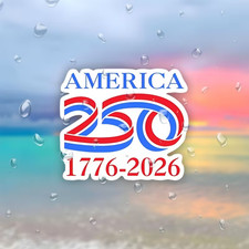 Americas 250th Birthday Vinyl Decal Durable Sticker Celebrating America 2 pack